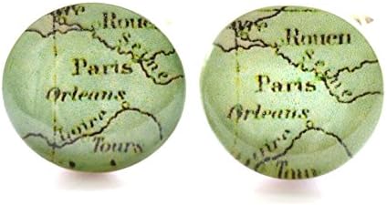 Paris Map Cufflinks, Paris Cufflinks