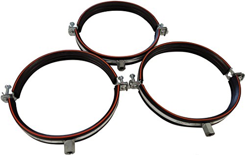 Müpro Rohrschelle Ø 150 , 3er Set, Gewinde M8/M10, MADE IN GERMANY (80 100 112 125 140 150 160 180 200)