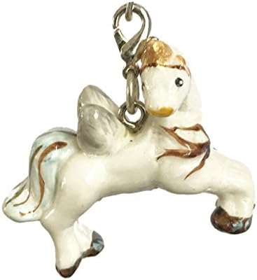 Handmade Porcelain [Unicorn] Clip On Charm Pendant