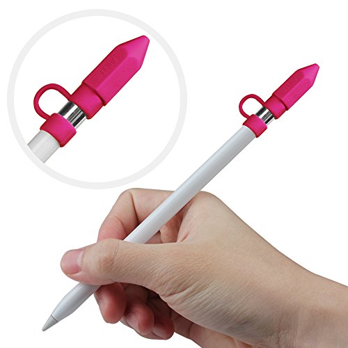 [3-Pack] Fintie Apple Pencil Stift Kappehalter/ Schreibfeder-Abdeckung/ Halterung für Lightning Kabel Adapter für den iPad Pro Pencil (Apple Pencil, Ladekabel und Adapter sind nicht im Lieferumfang enthalten), Lila - 2