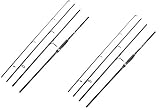 4 (4 secciones) NGT - Unisex FR-c-dyn dinámico carp-11ft, 4 Piezas, 2.75lb - Caña de Pesca de Viaje, Color Gris, 11 ft/3.3 m