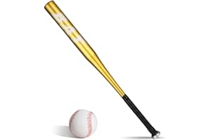 HPMAISON Battes de Baseball 25 Pouce Aluminium Antidérapante Baseball Métal Adulte Pro Léger pour Exercice Joueurs Jeu Homme Femme 63.5cm de Longueur Solide Durable à la Mode