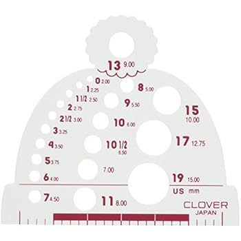 Nadelmaß Messschablone für Stricknadeln Nadeln von 2mm - 10 mm: Amazon