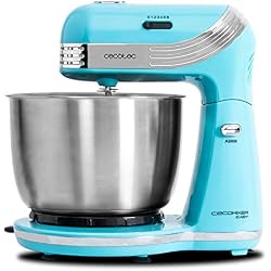 Cecotec Robot Pétrisseur Cecomixer Easy. Mouvement Circulaire , Capacité de 3 L, Bol en Acier , 5 Fonctions , Battre, Mélanger, Monter, Émulsionner) 6 Vitesses, 250 W.