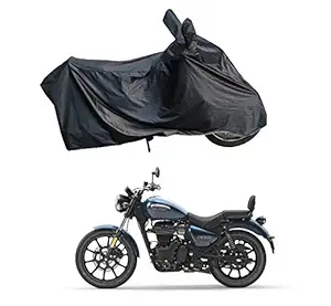 RiderShine Waterproof Bike Body Cover for Meteor 350 - Black