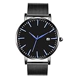 Herren mit Armband Uhren Herren Luxus Marke Wasserdicht Sport Analog Quarzuhr Männer Edelstahl Mesh Business Chenang Mann Runde Schwarz Uhr Mode Stahlgürtel Herrenuhr