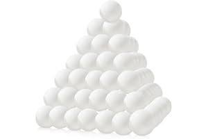 Mizikuu Lot de 50 balles de tennis de table blanches en plastique pour entraînement de ping-pong décorations sport
