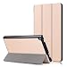 Produktbild E-Book Ledertasche Hülle, Für Amazon Kindle Fire HD 8 Zoll Tablet 6. Gen 2016/7. Gen 2017/8. Gen 2018 Intelligentes Ultradünne Schlaf/Wake Trifold PU-Ledertasche (Gold)