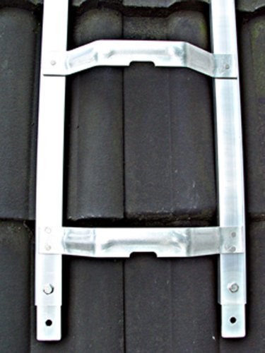 Dachleiter Aluminium 4,32 m Dachdeckerauflegeleiter 16 Sprossen, gewölbte Bremer Sprosse, nach BGR 203 - 2