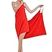 Produktbild Strand Badetuch, Tezoo Sommer Top Duschtuch aus Eis-Seide Weich Soft Wearable Deep V Sexy Strand-Kleid Bademantel Handtuch Reise Spa Schwimmen Sport Mädchen Damen Verschiedene Farben 140 x 75 cm Rot