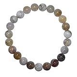 schöne Erdfarben Achat Natur Ø 6 mm Kugel Armband schöne Erdfarben.(4175)