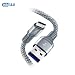 Produktbild ULTRICS USB C Kabel, 1 m Typ C auf USB 3.0 Nylon geflochtenes schnelles Laden Daten- Sync-Kabel, Grau