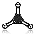 Produktbild tri-spinner zappeln Spielzeug Aluminiumlegierung Hand Spinner Stress Angst Langeweile entlastet Keramik Lager für Zeit Killer ADHD EDC hinzufügen Autismus Erwachsene Kinder, dreht für 3-5 Minuten, Schwarz (B)
