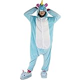 Tier Schlafanzug Erwachsene - BienBien Einhorn Pyjamas Kostüm Jumpsuit Karneval Cosplay Kostüm Unisex Kigurumi Tieroutfit Unisex -