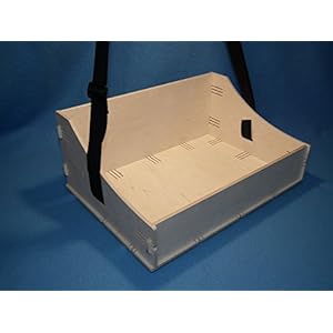 Holz Bauchladen für Hochzeit Junggesellenabschied, Fete, Party, Catering oder Feier mit schwarzem Tragegurt