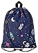 Produktbild Aminata Kids - Kinder-Turnbeutel für Junge-n und Mädchen mit Weltall Astronaut Universum Planet-en Weltraum Sport-Tasche-n Gym-Bag Sport-Beutel-Tasche dunkel-blau