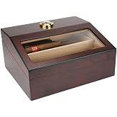 Kahverengi Camlı Humidor Puro Kutusu rc11