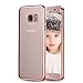 Produktbild Samione Galaxy S7 Edge Hülle, TPU Schutzhülle für Galaxy S7 Edge Case Kratzfeste Plating Schutzhülle Silikon Crystal Case Durchsichtig für Samsung Galaxy S7 Edge (Rose Gold)