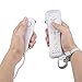Produktbild 2 in 1 Wii Controller Remote mit Nunchuk Motion Plus,TechKen Wii Ferbedienung und Nunchuck mit Silikonhülle und Handschlaufe Wii Controller Zubehör Set für Nintendo Wii und Wii U (Weiß)