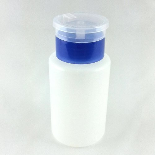 KingOfHearts™ Liquid Pump Dispenser for Manicure Pedicure Makeup Nail Varnish Remover Empty Bottle (150ml (5oz), Blue)