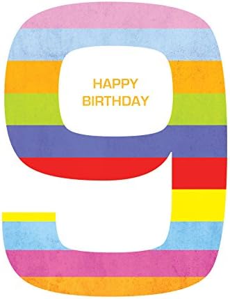 Happy 9th Birthday Card - Finished with Crystal Holographic Glitter