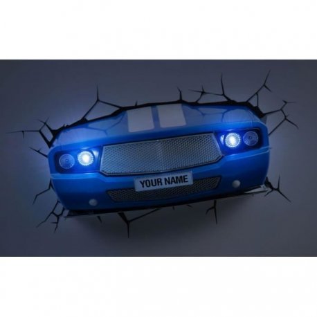 e-concept Distribution France Lampe 3D : Voiture Mustang Bleu