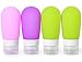 JasCherry Silikon Reisen Flaschen Set - BPA-frei und TSA-Airline Genehmige Auslaufsichere - Behälter und Accesoires für Shampoo/Spülung/Cremes - 4 Stück / 80 ml