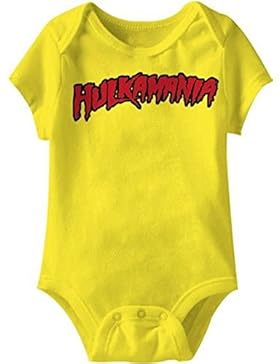 Hulkamania Hulk Hogan Logo Gelb Snapsuit Infant Onesie Baby Romper