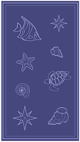 JMA SO MY HOME - Toalla de playa de terciopelo, algodón puro, talla XXL 100 x 200 cm, diseño Sail, algodón