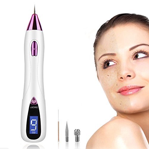 Retrait de Taupe, MINPE Mole Remover, Stylo de Nævus,Spot Eraser Pro, de Taupe, de Tache Sombre, de Tatouage, Dissolvant des Taches Appareil Electronique de Beauté avec Aiguilles Remplaçables
