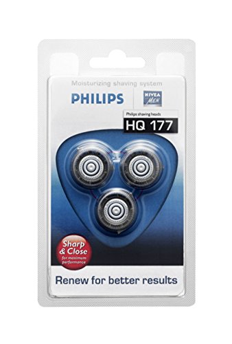 Philips HQ177 Philishave Norelco Shaving Heads (3 Single Heads Per Pack)