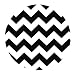 Produktbild Beliebtes schwarz und weiß Chevron ZigZag Zig Zag Muster Langlebig Tuch, rund Mauspad 20 x 20 cm