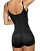 Burvogue Women's Clip&Zip Latex Tummy Control Body Shapewear (XX-Large, Black)