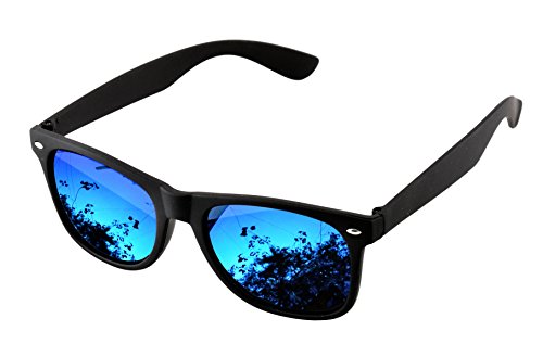 SHVAS UV Protected Wayfarer Unisex mirrored Blue Sunglasses [SGMIRBLU]