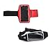 Produktbild DURAGADGET 2 in 1: Armband-Halter mit kapazitiver Smartphone-Hülle (ROT) und Outdoor-Tasche für Gürtel & Hüfte – geeignet für Samsung Galaxy S5 | S5 LTE-A | S5 Active | S5 Sport | S5 Plus Smartphones