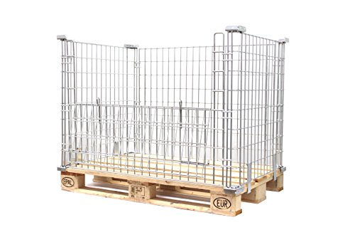 Preisvergleich Produktbild 441112 Gitteraufsatzrahmen GR1200, verzinkt, mit Klappe, faltbar, fuer Europaletten