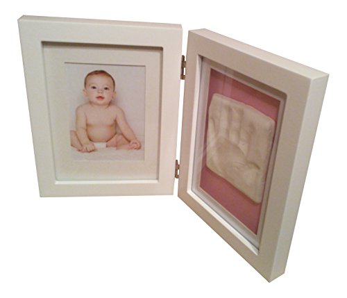Baby Casting Impression Kit for baby handprint or footprint & White Frame