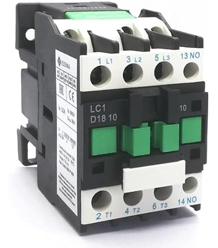 JDIME CJX2-1810 AC Contactor – 18A 3-Pole, 24V Coil, 3 Phase, 50/60Hz, NO (Color: 24V)