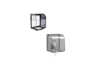 Changyeah 2 Stück transparente Abdeckung für Steckdose, Zugangskontrolle, transparent, wasserdicht, wasserdicht, aus Kunststoff, für die Tastatur