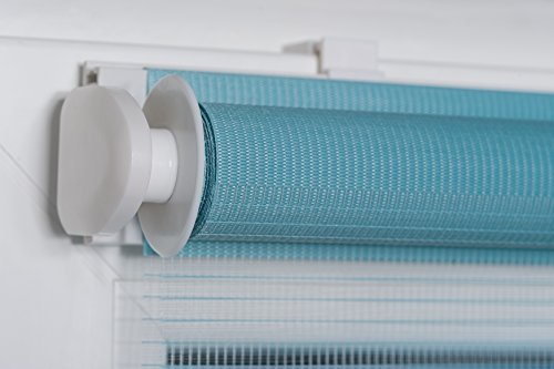 K-home Klemmfix Doppelrollo „Welle“ ohne Bohren – Weiß 70 cm x 200 cm (B x L) - 8