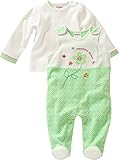 Schnizler Baby Girls Set Playsuit Footies Neck Long Sleeve, Flower Romper