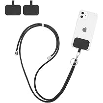 Cordino Da Collo Con Cuscinetto Per Telefono – Universale, Regolabile, Staccabile, Adatto Anche Per Chiavi E Tracolla (Nero) - 3