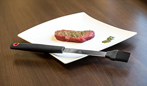 culinario 39 cm BBQ Silikon Grillpinsel, Backpinsel, aus Edelstahl mit Silikonborsten und Kunststoffgriff, 39 x 1,5 cm - 2
