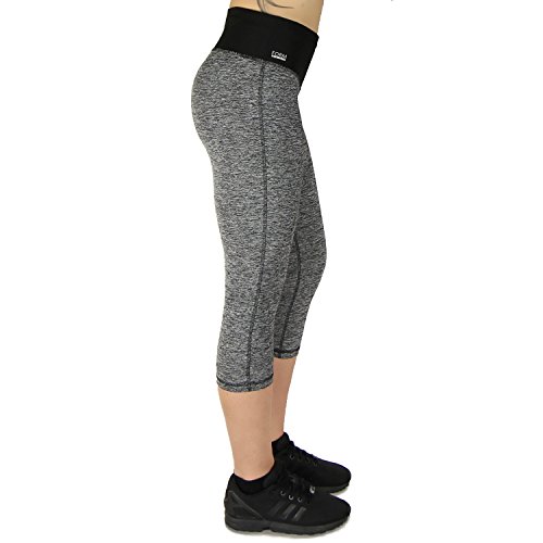 Sport-Leggings Damen 3 4 mit Hüfttasche für Handy Laufhose capri dreiviertel 3/4 Fitness Sport tights schwarz muster yoga hose sporthose jogging farbig dreiviertel 3/4 lang von Formbelt - 4