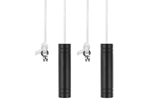 UYUYong 2Pcs Bathroom Light Pull Cord Black 5.8cm Pull Cord Handle Light Cylindrical Pull Cord Extension with 150cm Cord Connector for Bathroom Toilet Light Ceiling Light Fan Switch