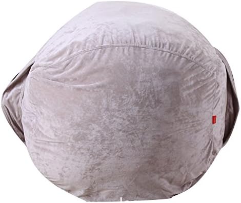 Spacious Stuffed Animal Storage Bean Bag - Soft Comfy Plush Fabric Kids Prefer Over Canvas - Replace Your Mesh Toy Hammock or Net - Store Blankets &amp; Pillows Too (Grey, 38'')