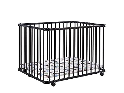 Geuther Parc Pliable Lucilee 80 x 102 Wengé fond de parc coloris Pois