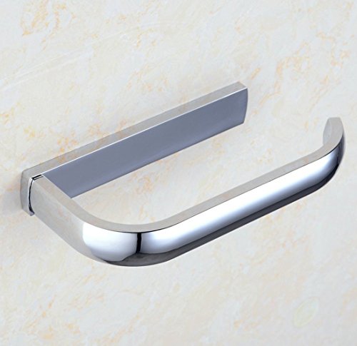Hiendure®Mode Wandhalterung Messing Toilettenpapierrollenhalter Badezimmer-Gewebe-Rack Verchromte - 8