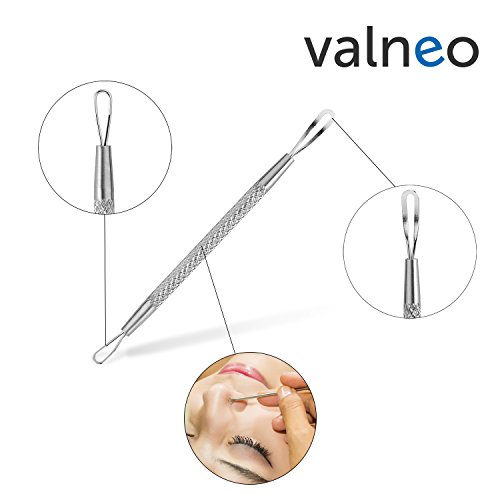 VALNEO Mitesserentferner / Pickel- und Akne-Werkzeug aus rostfreiem Edelstahl | mit 2 Jahren Zufriedenheitsgarantie – Komedonenheber / Komedonenquetscher / Pickel-Entferner / Anti-Pickel Werkzeug /Mitesser Entferner - 2