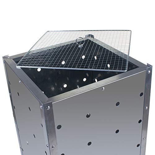 Marko Gardening 120l Square Garden Incinerator Galvanised Steel Fire